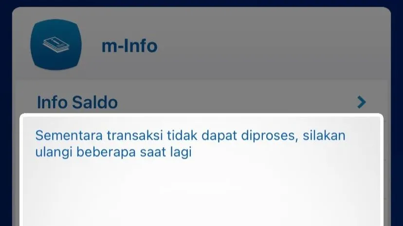 Mbanking BCA error