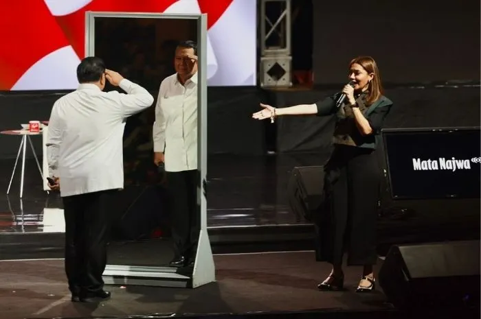 Prabowo Subianto saat diminta refleksi di program Mata Najwa