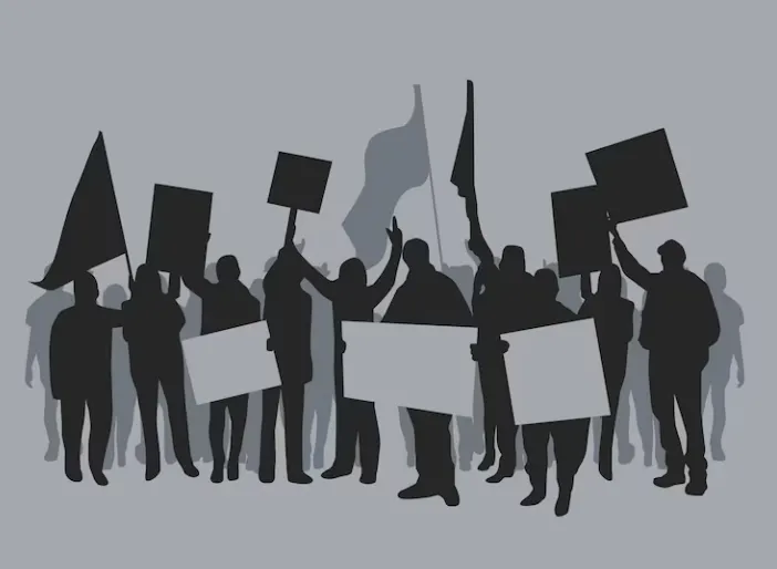 Illustrasi. Demo Buruh