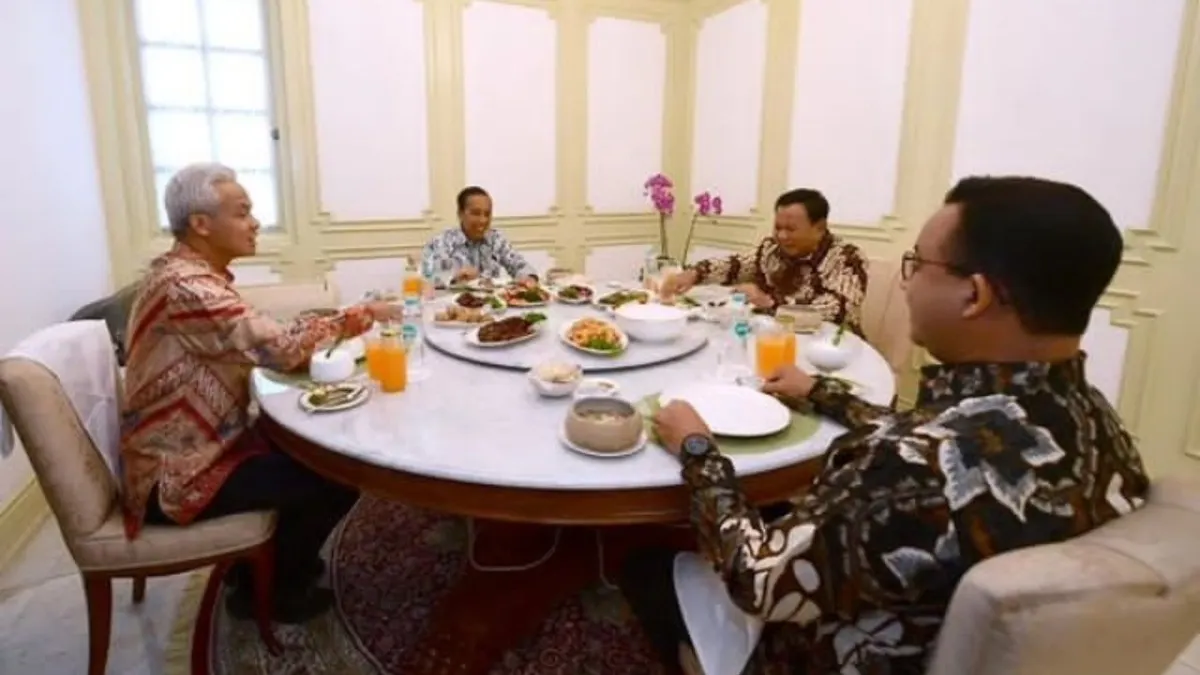 Tiga calon presiden (capres) di Pilpres 2024 diundang makan siang oleh Presiden Joko Widodo (Jokowi) pada Senin, 30 Oktober 2023.