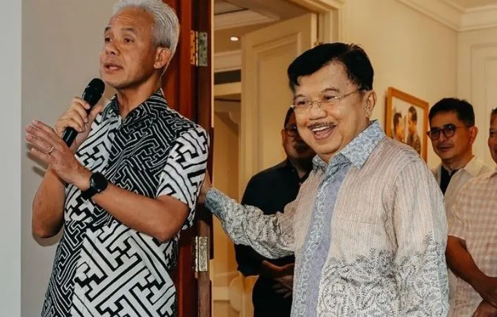 Pertemuan antara Ganjar Pranowo dan Jusuf Kalla (JK)