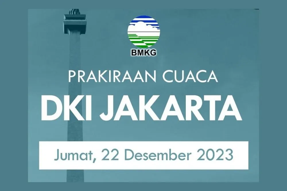 Info BMKG: Prakiraan Cuaca Hari Ini Jumat, 22 Desember 2023 di 6 Wilayah DKI Jakarta, Hujan Tidak? (Instagram @infobmkg) 