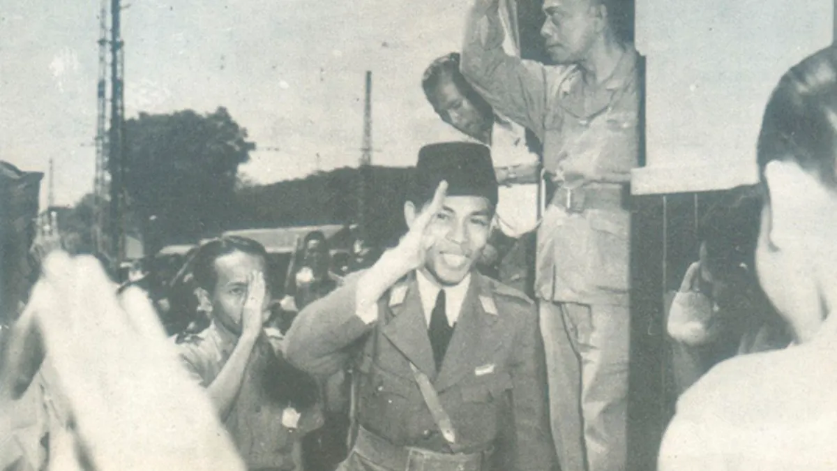 Sang Panglima Besar tiba di Stasiun Manggarai tahun 1946.