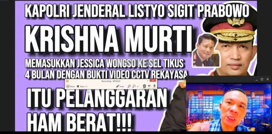 Rismon Sianipar Desak Kapolri Periksa Krishna Murti