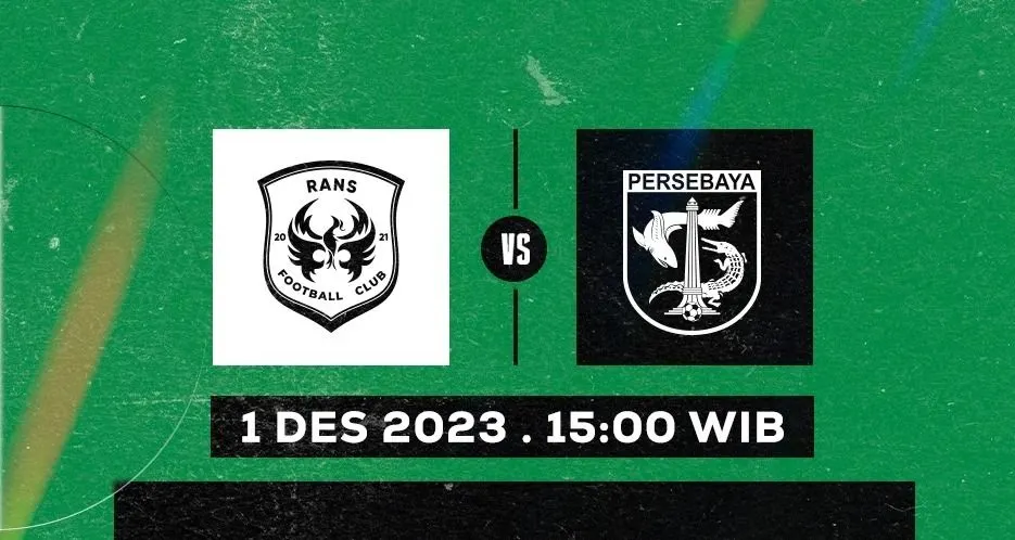 Link Nonton Live Streaming RANS Nusantara FC vs Persebaya di pekan ke-21 Liga 1 2023/2024