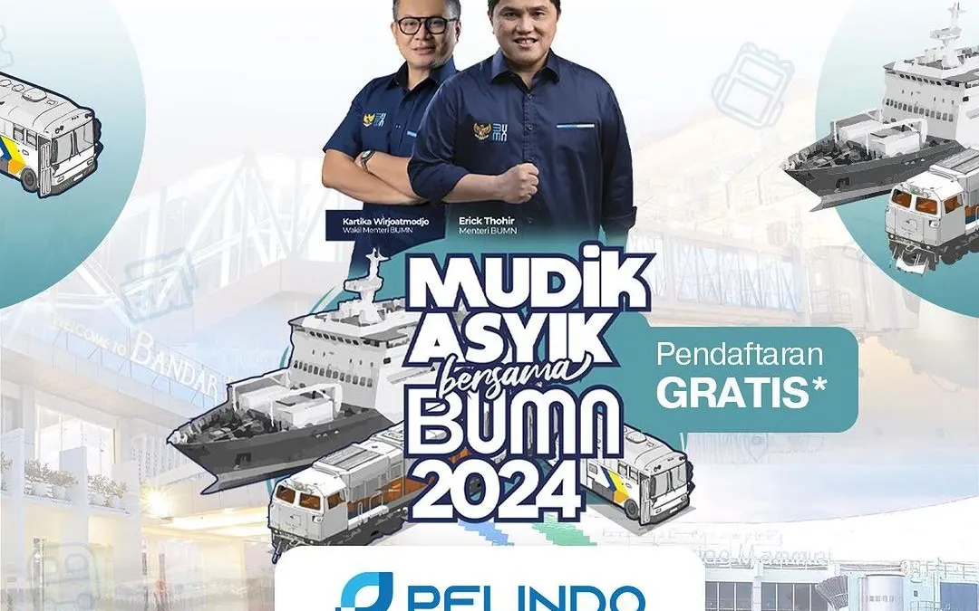 Pelabuhan Indonesia (Pelindo) telah membuka kesempatan bagi masyarakat untuk mendaftar program mudik gratis Lebaran tahun 2024.