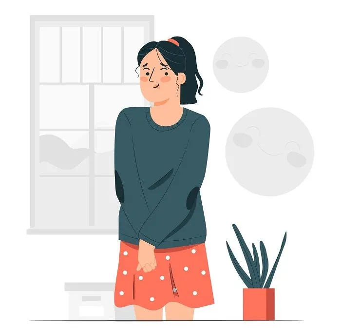 Ilustrasi pemalu