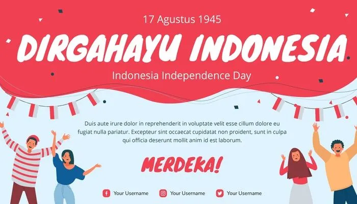 30 Ide Desain Spanduk dan Banner untuk HUT RI 17 Agustus, Lengkap Dengan Link Download Gratis! (Freepik)