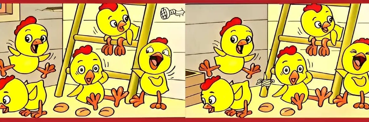 Tes IQ: Kamu Orang yang Teliti? Coba Temukan 7 Perbedaan dari Gambar Anak Ayam Ini