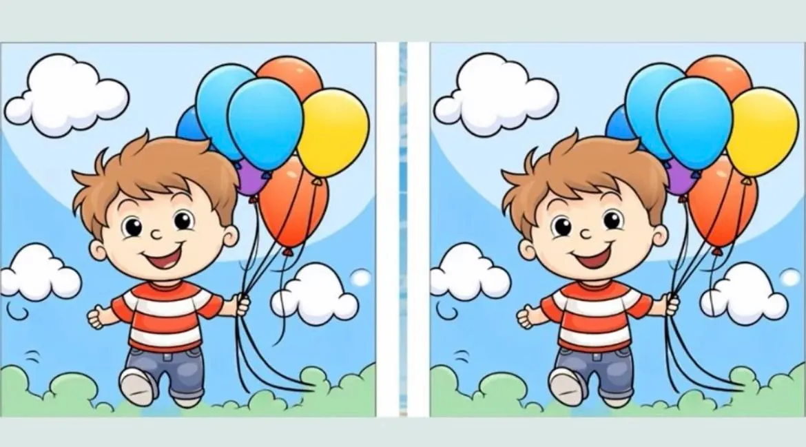 Tes IQ: Sulit Konsentrasi? Temukan 3 Perbedaan pada Gambar Anak Bermain Balon untuk Uji Kemampuan Observasi