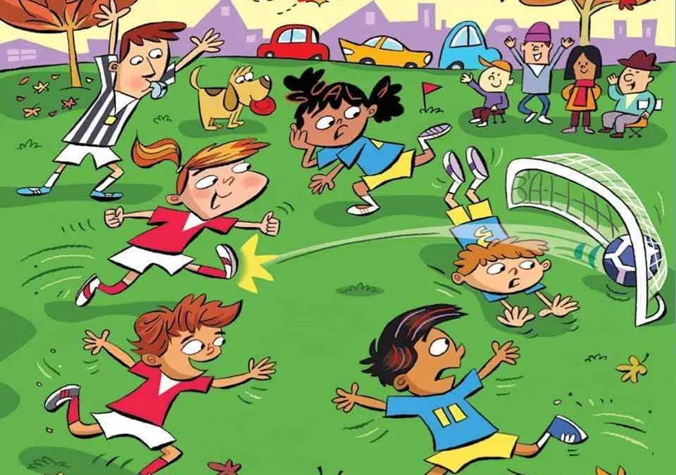 Tes Penglihatan: Temukan 6 Kata dalam Gambar Anak-anak Bermain Bola untuk Asah Kemampuan Observasimu