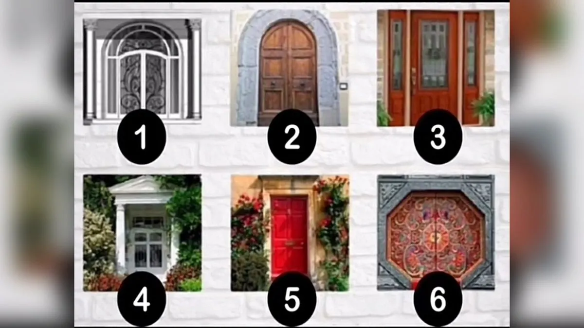 Ada 6 gambar pintu berbeda dalam tes kepribadian kali ini yang bisa mengungkap karakter dalam dirimu. Pilih salah satu pintu.