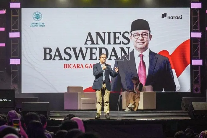Anies Baswedan Bicara Gagasan, Pendidikan dan Pekerjaan di Depan Ribuan Mahasiswa UGM
