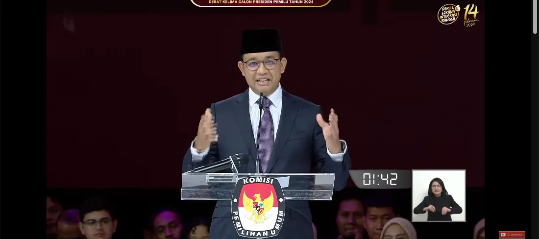 Anies Baswedan Menyinggung Soal Bansos dalam Debat Capres