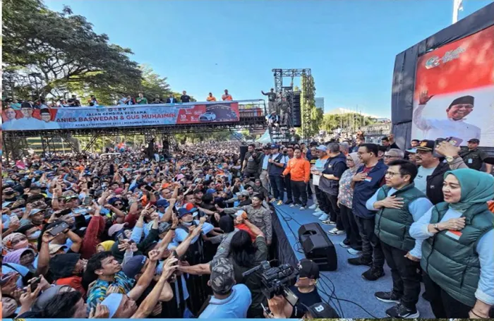 Anies Baswedan dan Cak Imin Jalan Gembira bersama di Makassar, Pas Banget Lagi Ultah