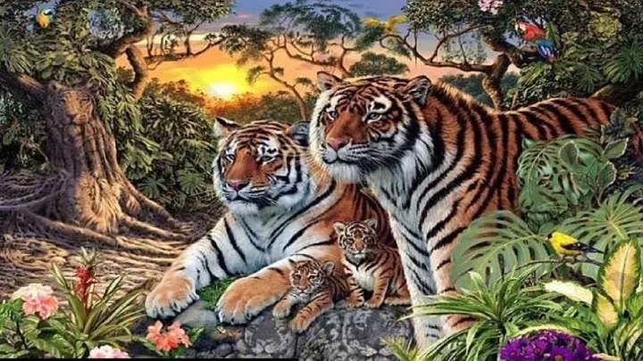 Apakah kamu berhasil menemukan ke-16 harimau pada gambar? Jika bisa, tandanya kamu punya kemampuan analisis yang hebat.