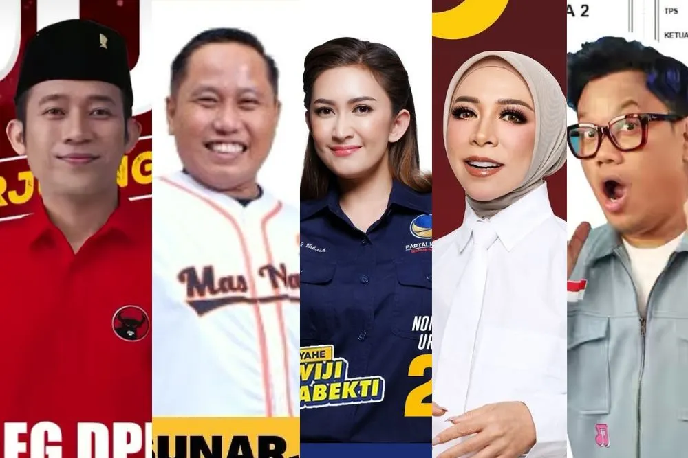 Beberapa artis papan atas diketahui mencalonkan diri sebagai Calon Legislatif (caleg) Dewan Perwakilan Rakyat (DPR RI).