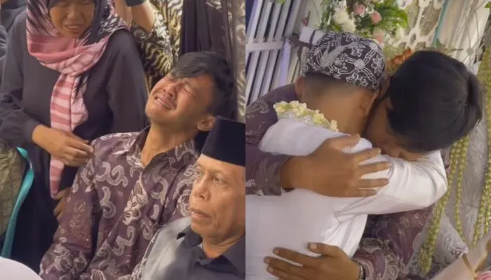 Viral Video Tangis Haru Kakak Laki-laki saat Lepas Adik Perempuannya Menikah Lebih Dulu