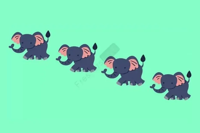 Tes Penglihatan: Latih Ketajaman Mata Kamu dengan Menemukan Gambar Gajah yang Berbeda, Mana Ya?