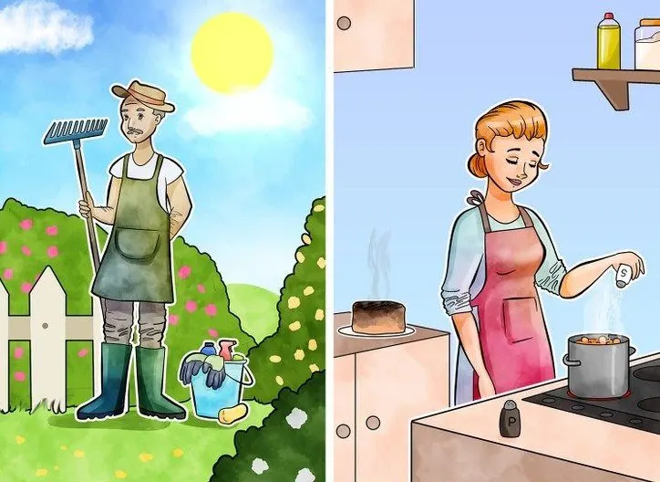 Dalam teka-teki ini, ada dua tersangka: seorang tukang kebun dan seorang juru masak. Keduanya diduga mencuri dari sebuah rumah besar.