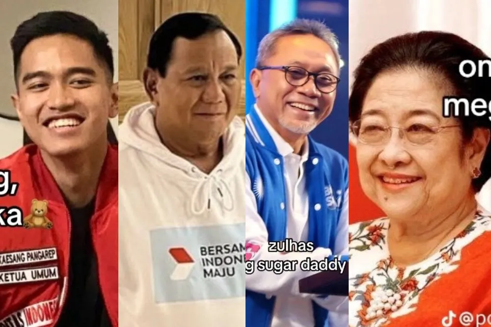 Kaesang Pangarep, Prabowo Subianto, Ganjar Pranowo, Zulkifli Hasan, dan Megawati