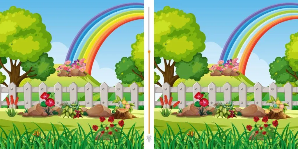 Tes IQ: Suka Teka-teki Sulit? Temukan 10 Perbedaan pada Gambar Pelangi
