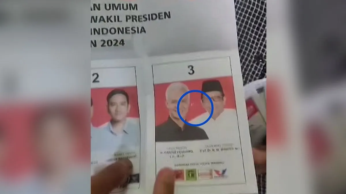 Dugaan kecurangan Pemilu 2024 juga ditemukan dengan ada banyak surat suara yang sudah tercoblos paslon 02 Ganjar Pranowo-Mahfud MD.