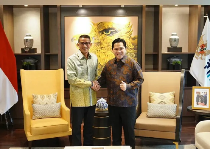 Prabowo Subianto-Gibran Daftar ke KPU, Erick Thohir Malah Bertemu Sandiaga Uno, Ada Apa?