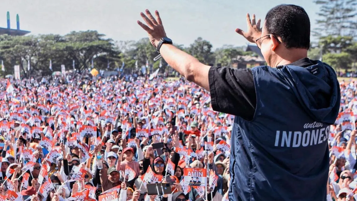 Pasangan bakal capres dan cawapres dari Koalisi Perubahan, Anies Baswedan dan Muhaimin Iskandar atau Cak Imin mengunjungi Kabupaten Banyumas, Jawa Tengah (Jateng) pada Selasa, 3 Oktober 2023.