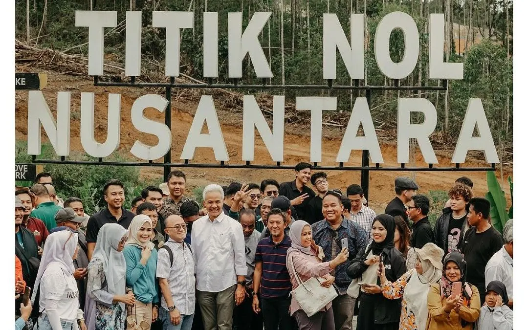 Dalam kunjunganya itu, Ganjar Pranowo menegaskan bahwa dirinya telah berkomitmen akan terus melanjutkan pembangunan IKN Nusantara.