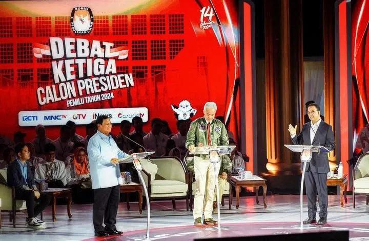 Ketiga Capres yaitu Prabowo Subianto, Ganjar Pranowo dan Anies Baswedan