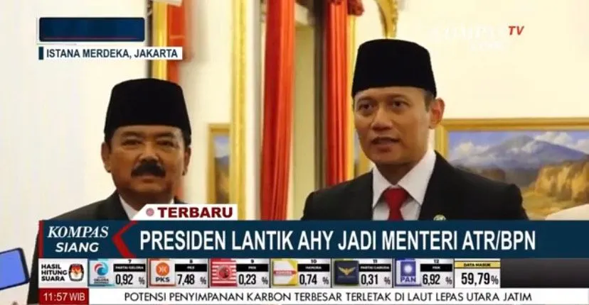 Pernyataan AHY usai resmi dilantik Jokowi sebagai Menteri ATR/BPN