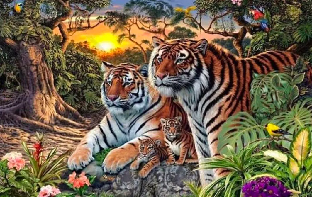 Tes Ilusi Optik: Cari 16 Wajah Harimau Pada Gambar Dalam 30 Detik!