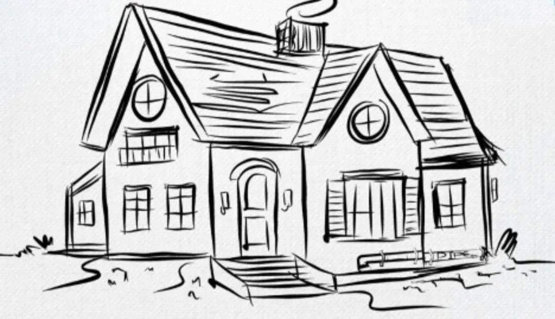 Tes IQ: Temukan 4 Kata yang Tersembunyi dalam Gambar Sketsa Rumah, Asah Analisa Kamu!