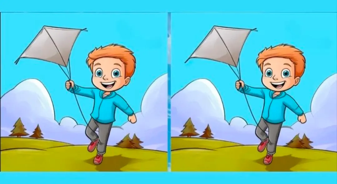 Tes IQ: Suka Teka-teki? Coba Temukan 3 Perbedaan pada Gambar Anak Bermain Layangan Ini, Uji Kemampuan Observasi