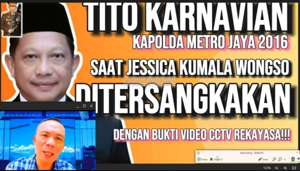 Rismon Sianipar Desak Kapolri Periksa Tito Karnavian dan Krishna Murti soal Kasus Jessica Wongso