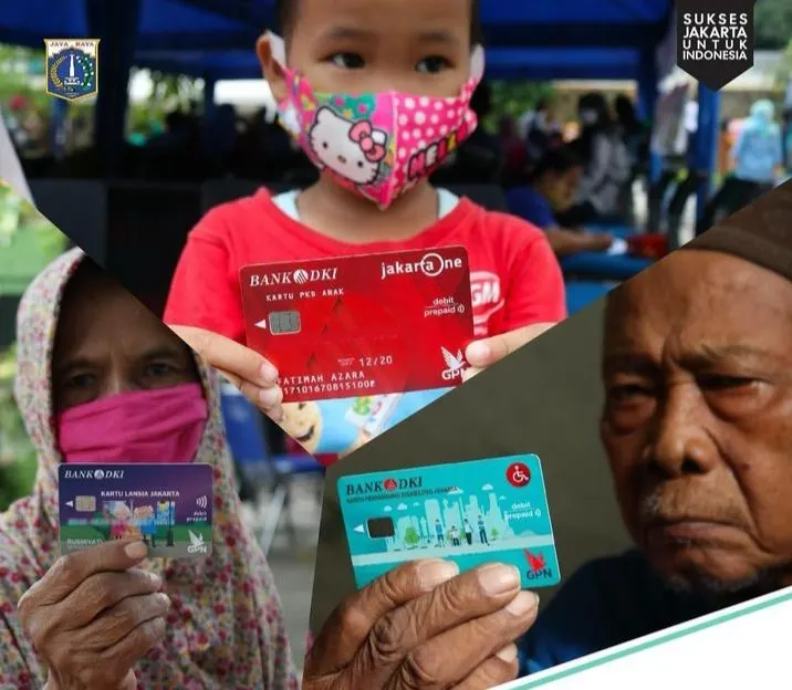 Bansos pemenuhan kebutuhan dasar di Provinsi DKI Jakarta terdiri dari Kartu Lansia Jakarta (KLJ), Kartu Anak Jakarta (KAJ), dan Kartu Penyandang Disabilitas Jakarta (KPDJ).