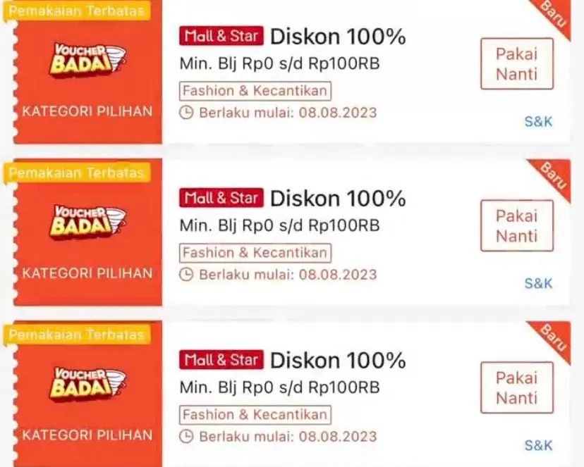 Voucher diskon 8.8