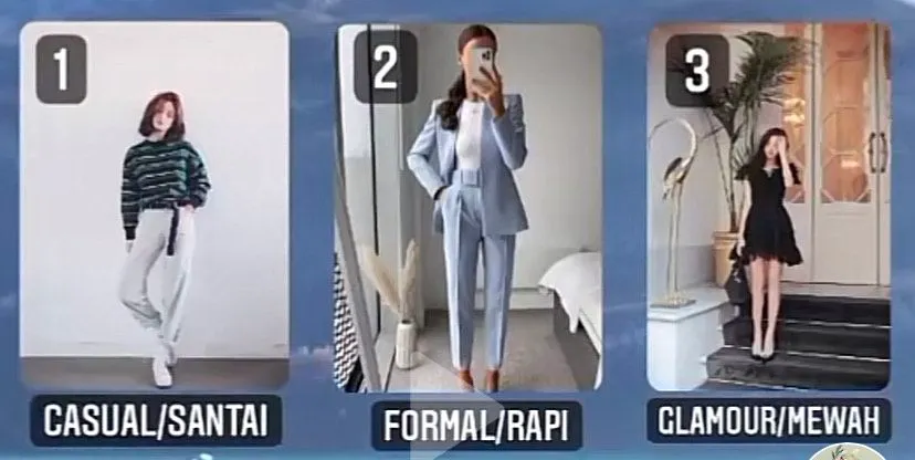 Tes Kepribadian: Gaya Berpakaian Manakah yang Kamu Suka? Akan Ungkap Karaktermu yang Tersembunyi (tiktok @fct.psklgi)