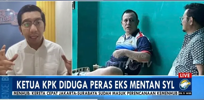 Peneliti Indonesia Corruption Watch (ICW), Kurnia Ramadhana komentar soal pertemuan Firli Bahuri dan SYL