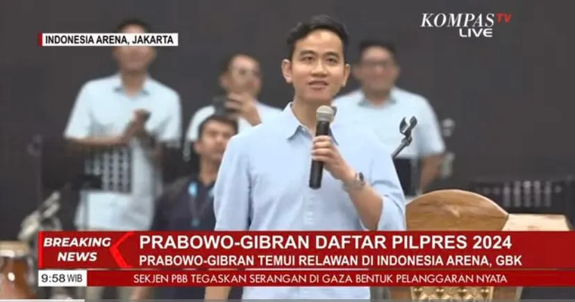 Pidato Perdana Gibran Rakabuming Raka sebagai Cawapres: Tenang Saja Pak Prabowo, Saya Sudah di Sini