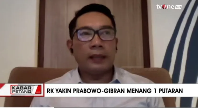 Ridwan Kamil Optimis Prabowo-Gibran Menang Satu Putaran: 2 Putaran Melelahkan dan Mahal, Kasihan Rakyat
