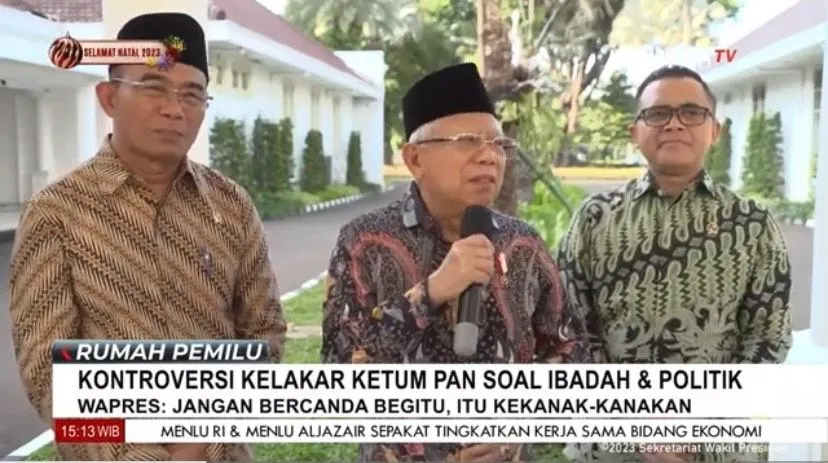 Tanggapi Kelakar Ketum PAN Zulhas Soal Ibadah, Wapres Ma&rsquo;ruf Amin: Jangan Kekanak-kanakan