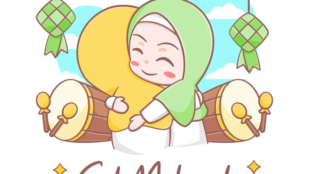 Illustrasi Eid Mubarak 2024