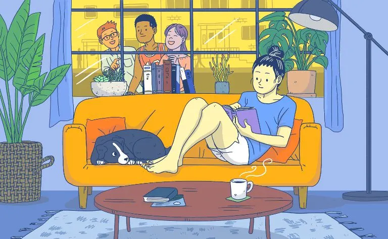 Ilustrasi introvert