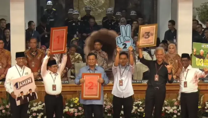 Proses pengundian dan penetapan nomor urut calon presiden dan wakil presiden