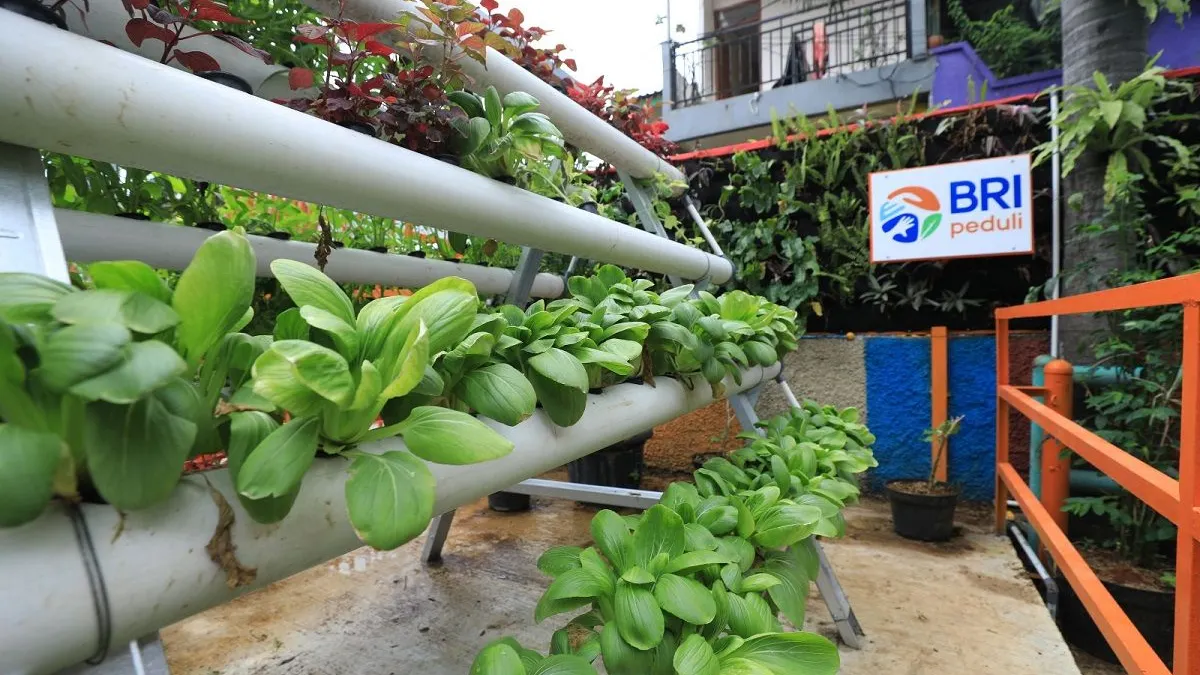 Jajaran tanaman hijau nan asri dan dinding penuh kreasi mural seolah menyambut ketika memasuki area Kampung Palm Eco Green Village.