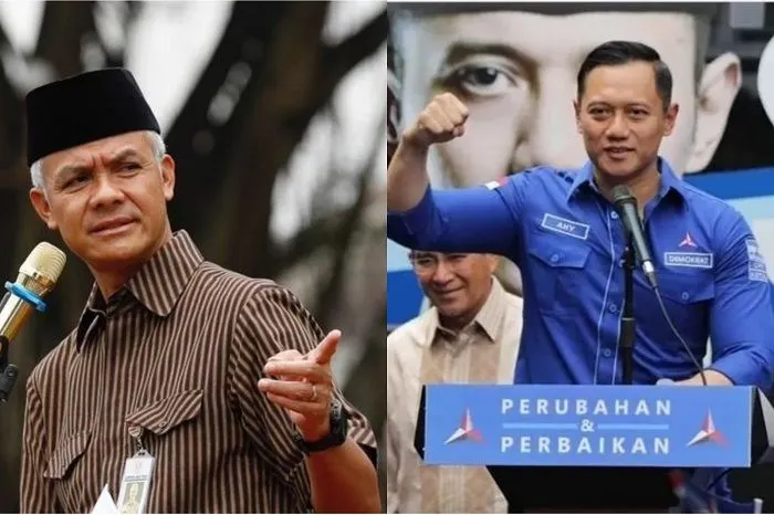 Kolase Ganjar Pranowo dan Agus Harimurti Yudhoyono.