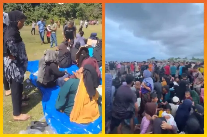 Warga Aceh usir pengungsi Rohingya karena sudah lebih dari 1487 Pengungsi Rohingya Terus Berdatangan, UNHCR Beri Peringatan, Kemlu Tegaskan Indonesia.. (Kolase foto: Twitter.com/Heraloebss).