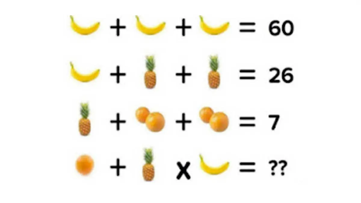 Tes IQ: Bisakah Kamu Mengetahui Hasil Tes Matematika Buah Ini Hanya dalam 20 Detik ? 